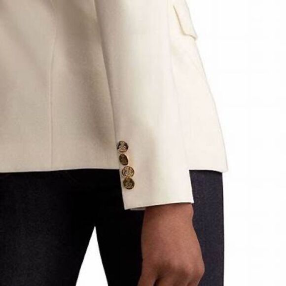 Ralph Lauren Collection ~ Ivory Stretch Wool Double Breasted Camden Blazer - Picture 7 of 16